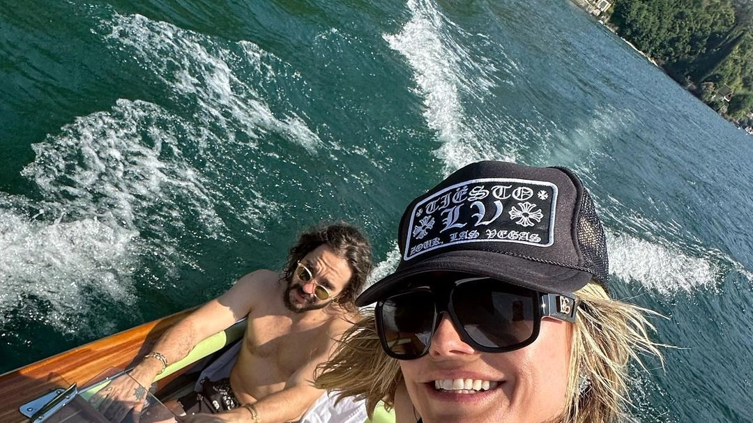 Heidi Klum e il marito Tom Kaulitz in vacanza sul lago di Como