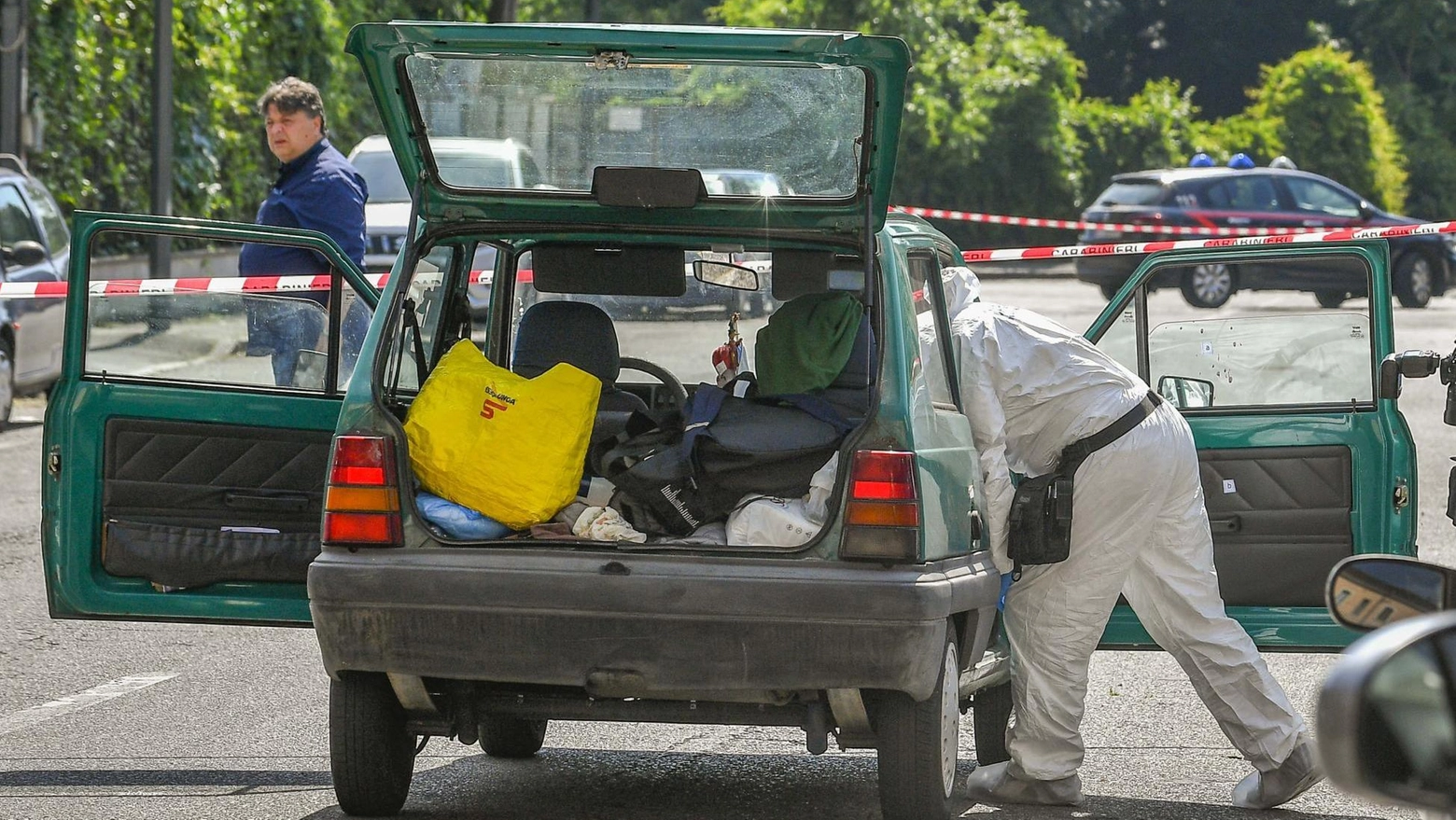 L'auto dove si era consumato il delitto familiare