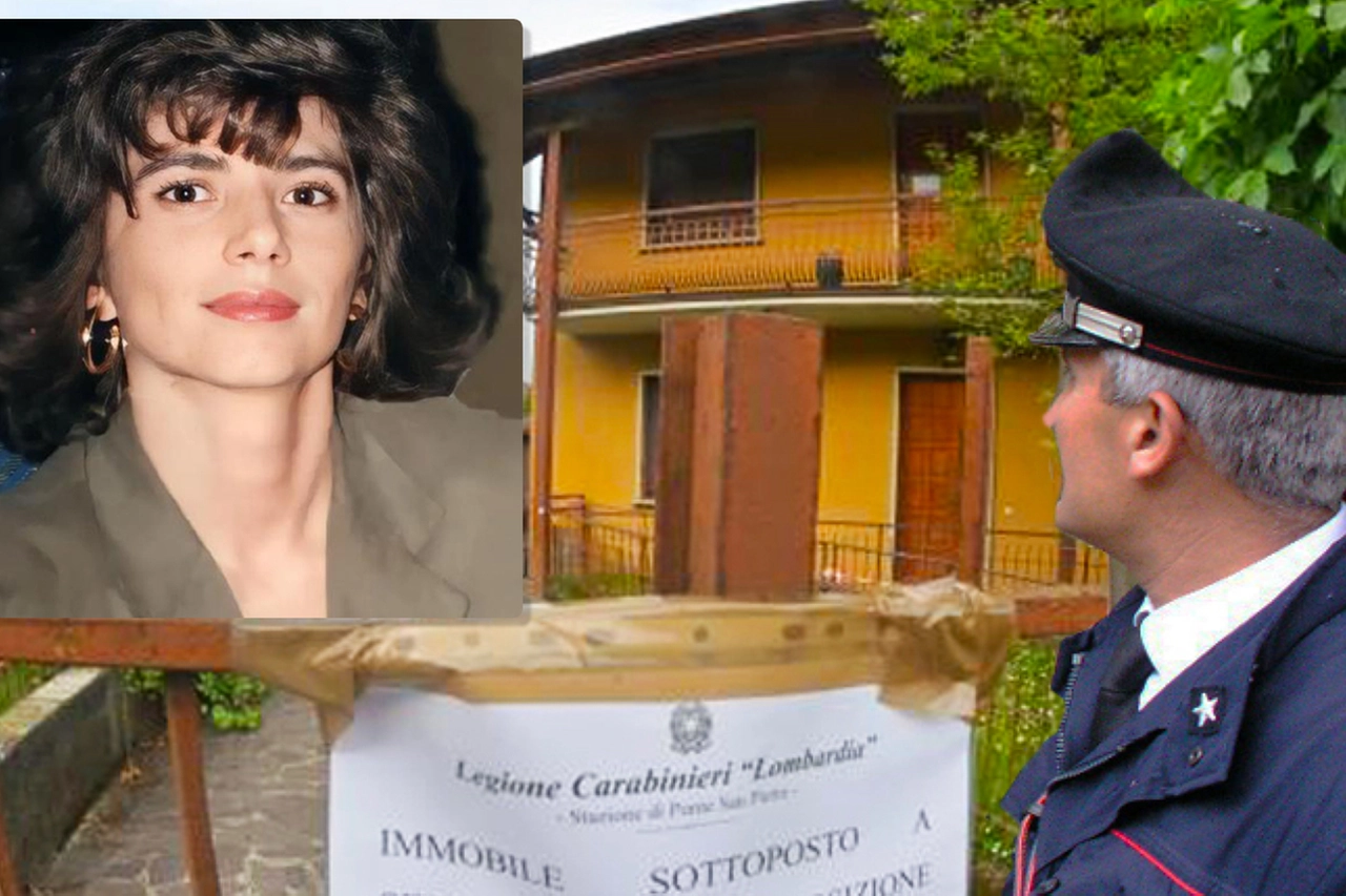 Nel riquadro la vittima, Stefania Rota. I rilievi dei carabinieri