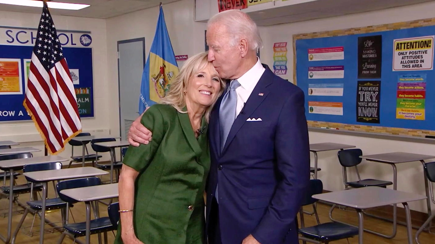 Usa, Joe Biden con la moglie Jill (Ansa)