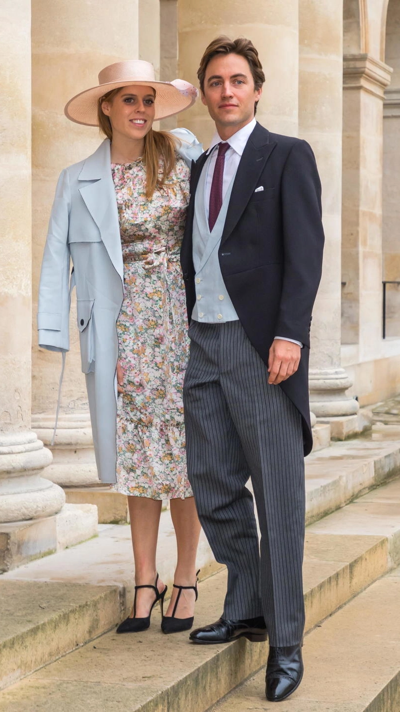 Beatrice di York con il marito Edoardo Mapelli Mozzi (Ansa)