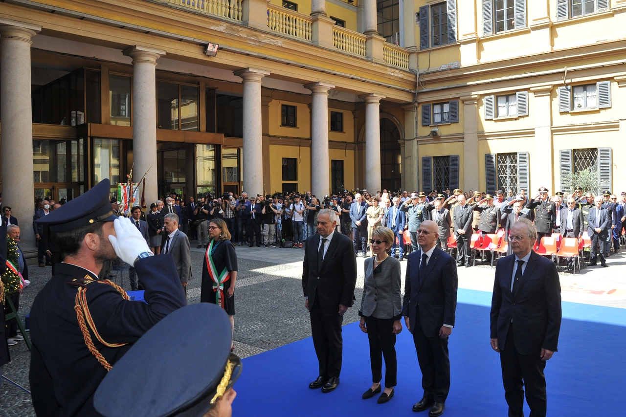Un momento della giornata di commemorazione del commissario Calabresi