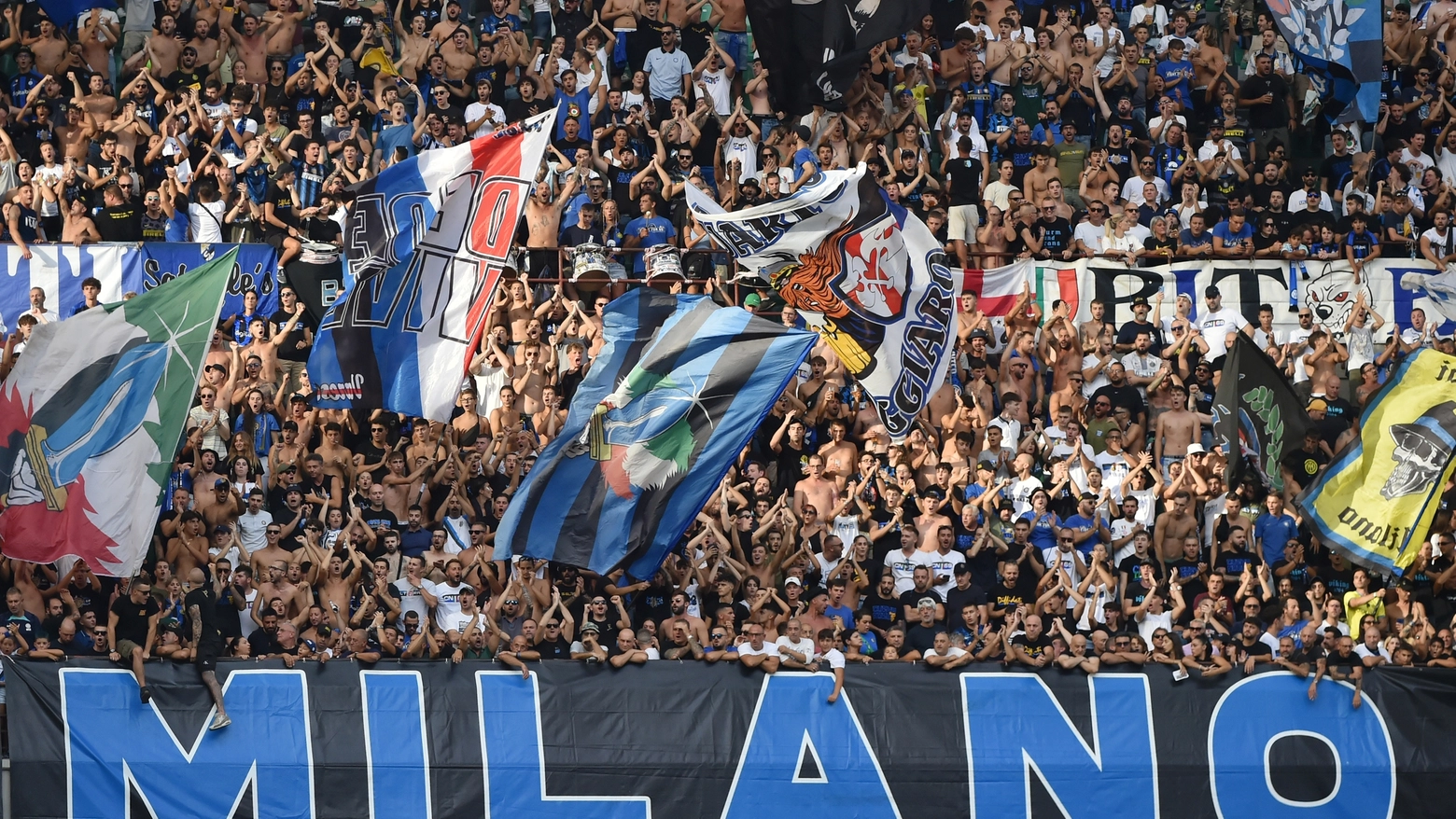 La Curva Nord interista a San Siro