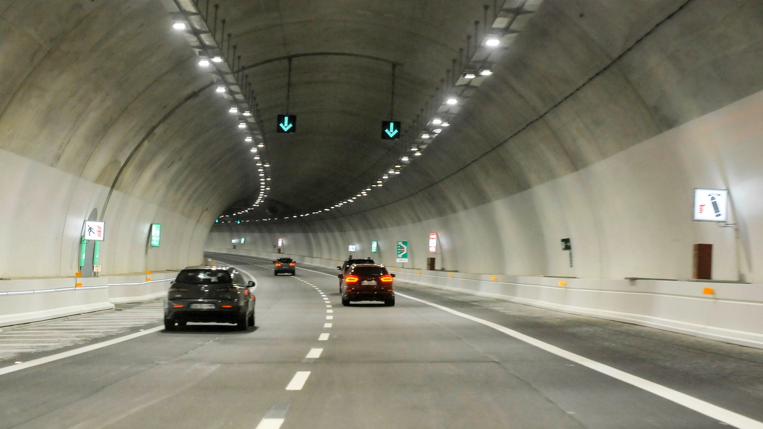 Un tunnel lungo il percorso della Pedemontana