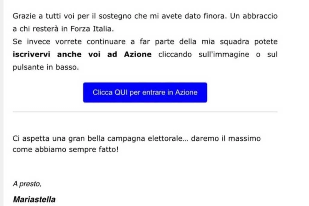 La mail della Gelmini