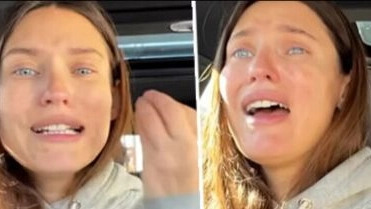 Bianca Balti in lacrime (Frame video Instagram)