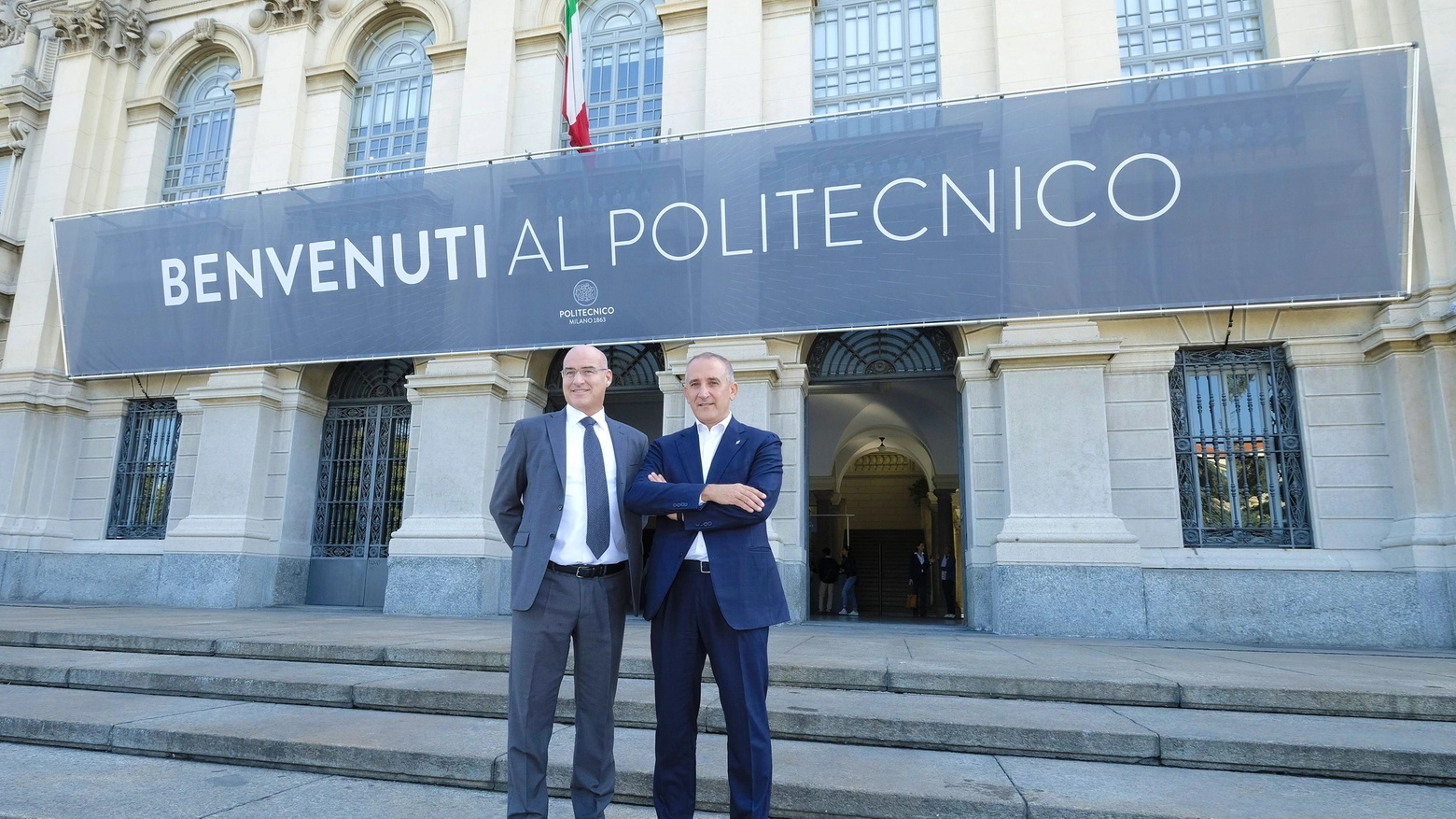  Da sinistra il rettore Ferruccio Resta e l'Ad di Ferrovie dello Stato Renato Mazzoncini