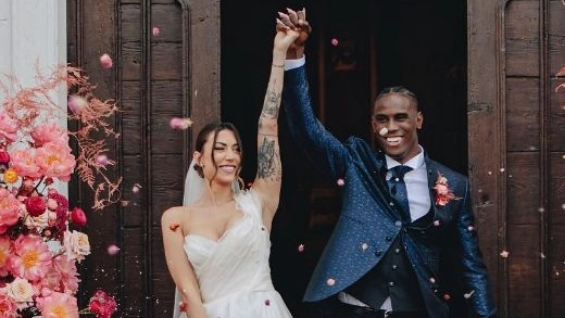 Il matrimonio tra Enock Barwuah e Giorgia Migliorati (Foto Instagram)