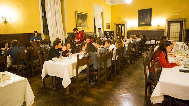 Il refettorio del collegio in cui studiò Carlo Goldoni