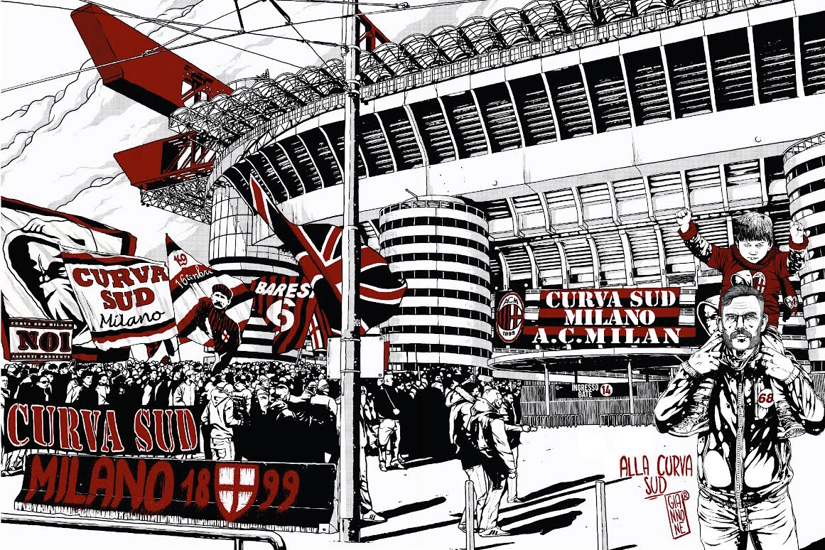 Omaggio ai 50 anni della Curva Sud (art by Giannone per Curva Sud Milano)