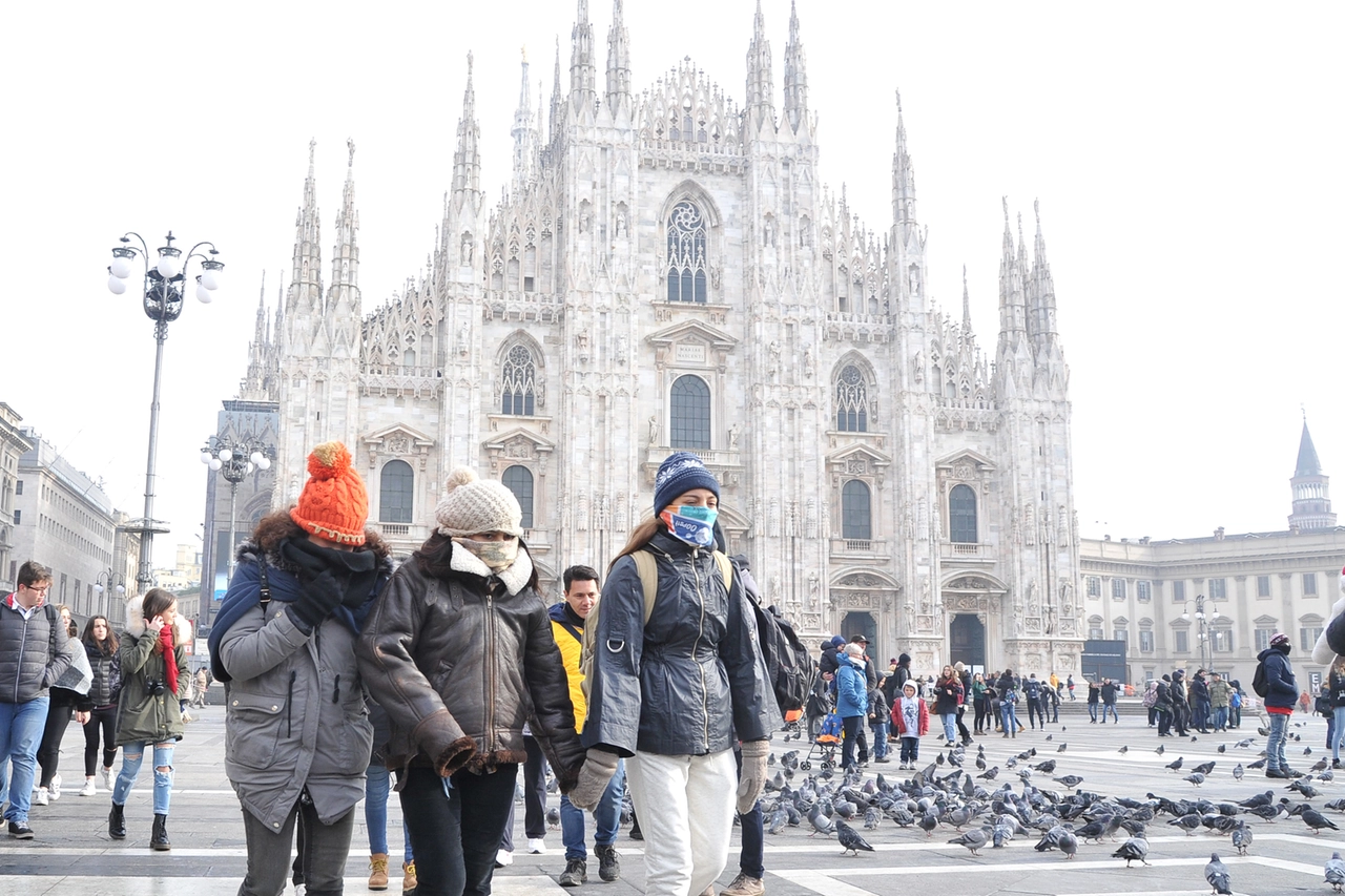 Freddo pungente a Milano