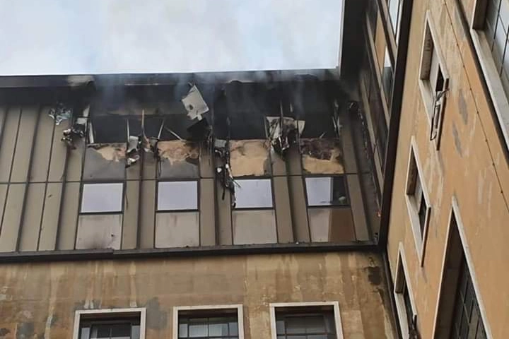 Milano, incendio al Palazzo di Giustizia