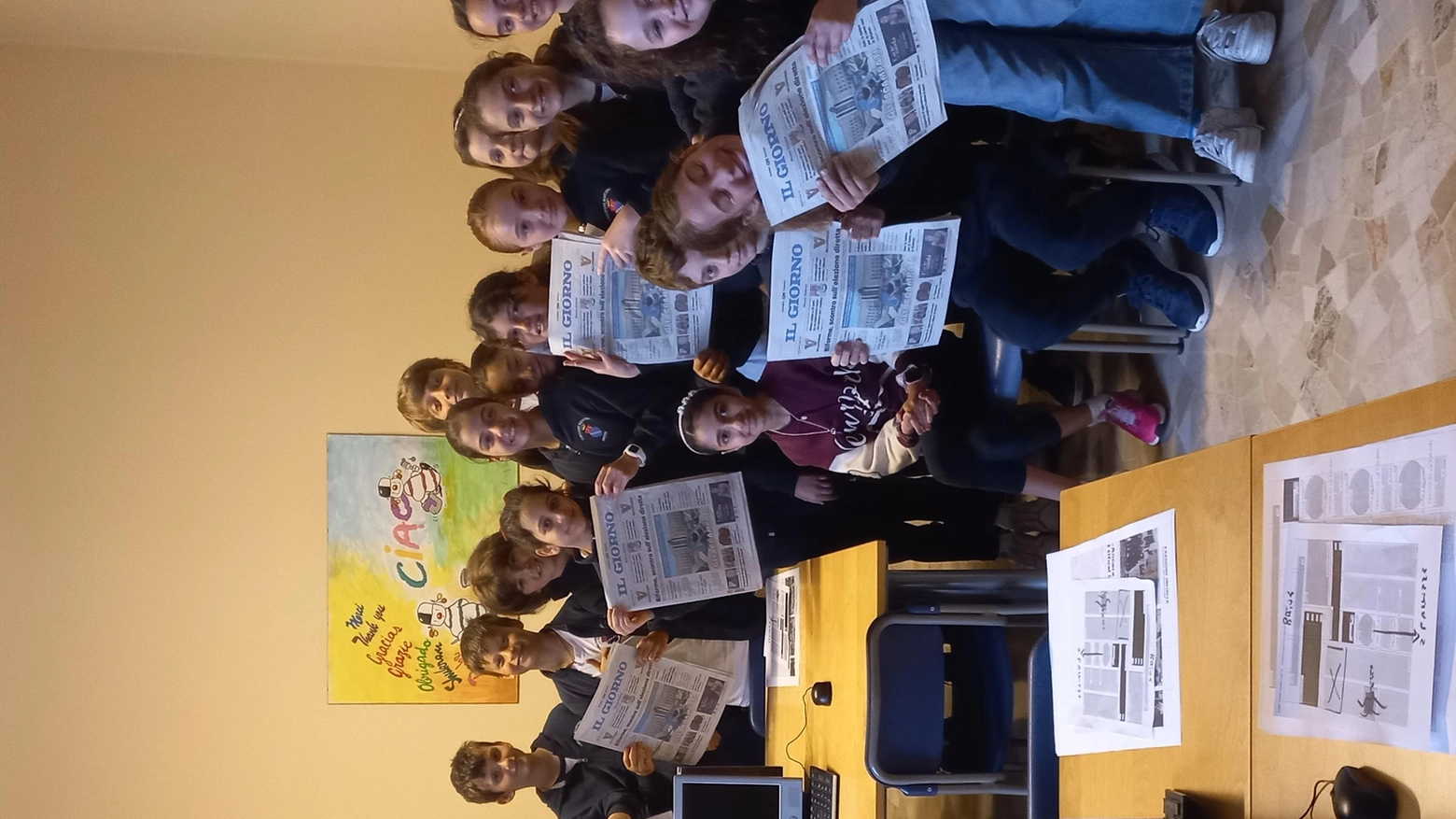 I bambini del Collegio Bianconi ospitano Il Giorno I bambini del Collegio Bianconi ospitano Il Giorno