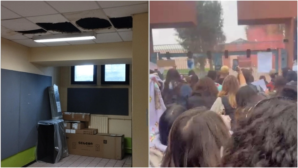 I danni all'interno dell'Istituto Albe Steiner e la protesta degli studenti