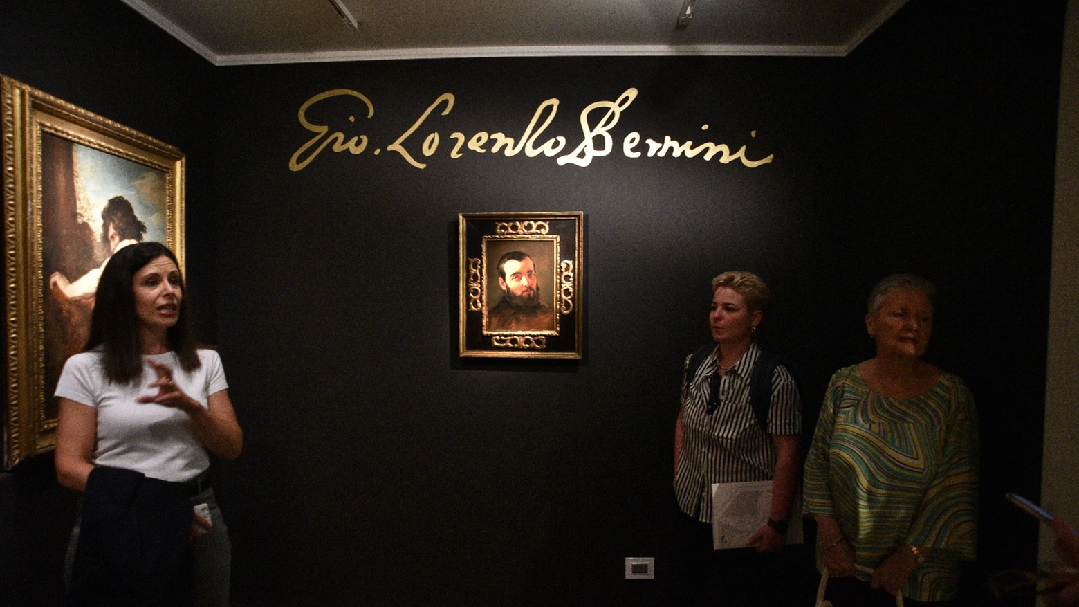 La sala dove è allestita la mostra dedicata a Bernini