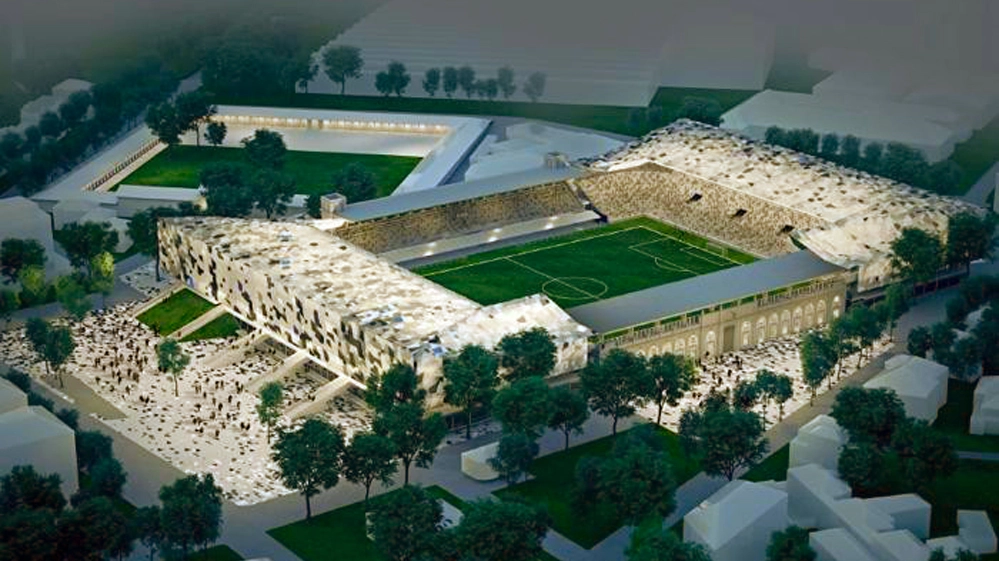 Il rendering del progetto per il nuovo stadio dell'Atalanta (De Pascale)