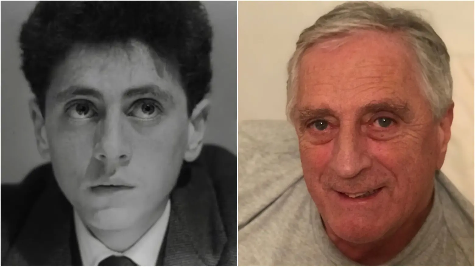 Sandro Panseri in un fotogramma de "Il Posto" (1961) e in una foto recente