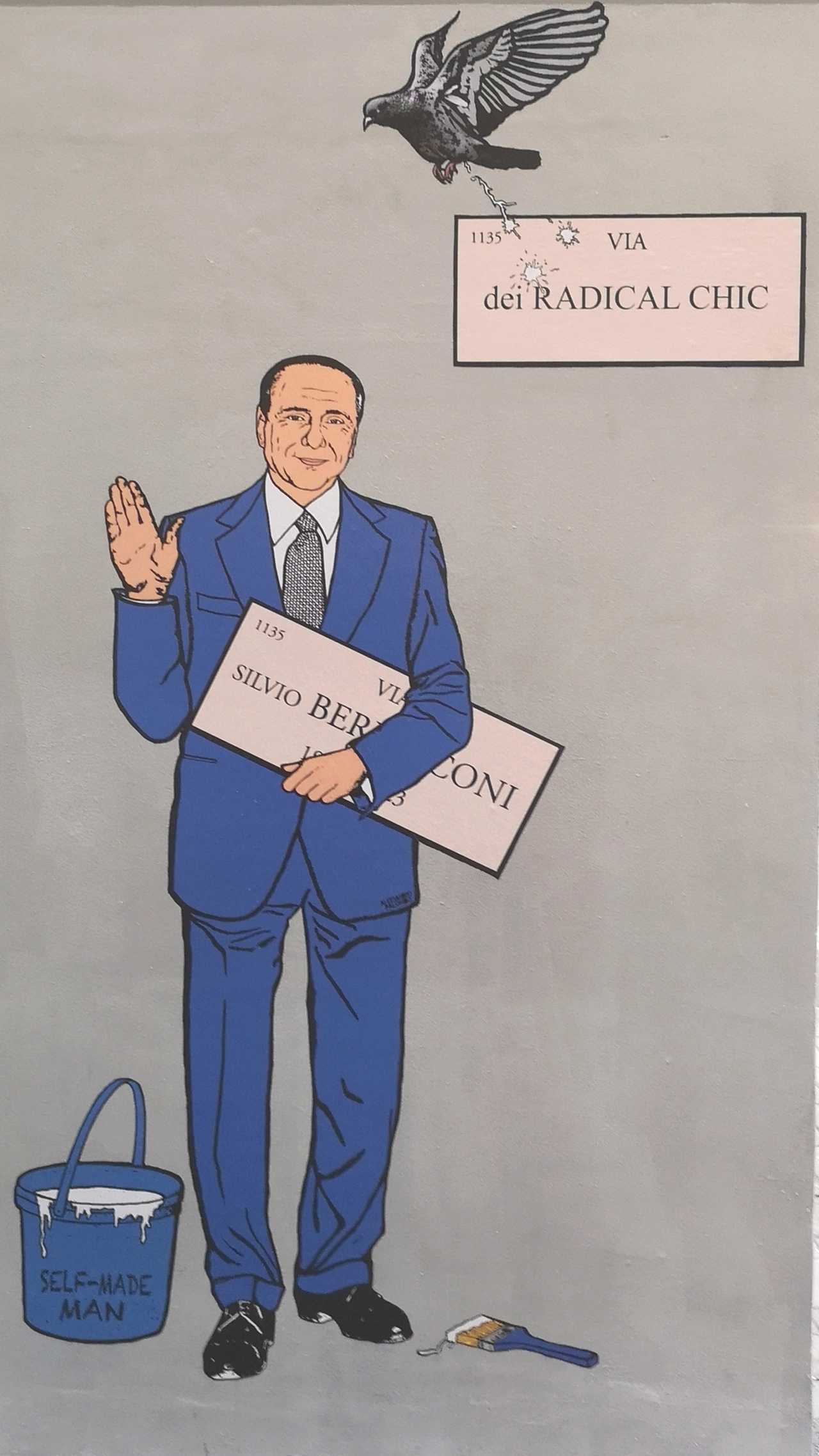 L'ultimo murales dedicato a Silvio Berlusconi