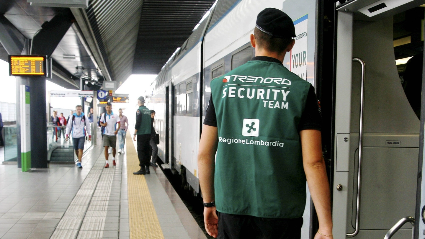 Le guardie per la security sui treni