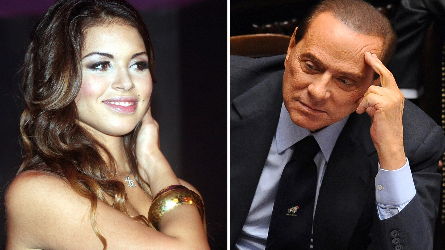 Karima 'Ruby' El Mahroug e Silvio Berlusconi (Ansa)