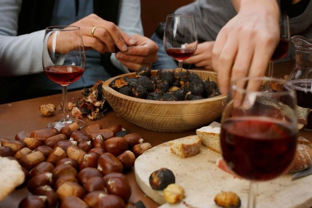 Castagne e vino