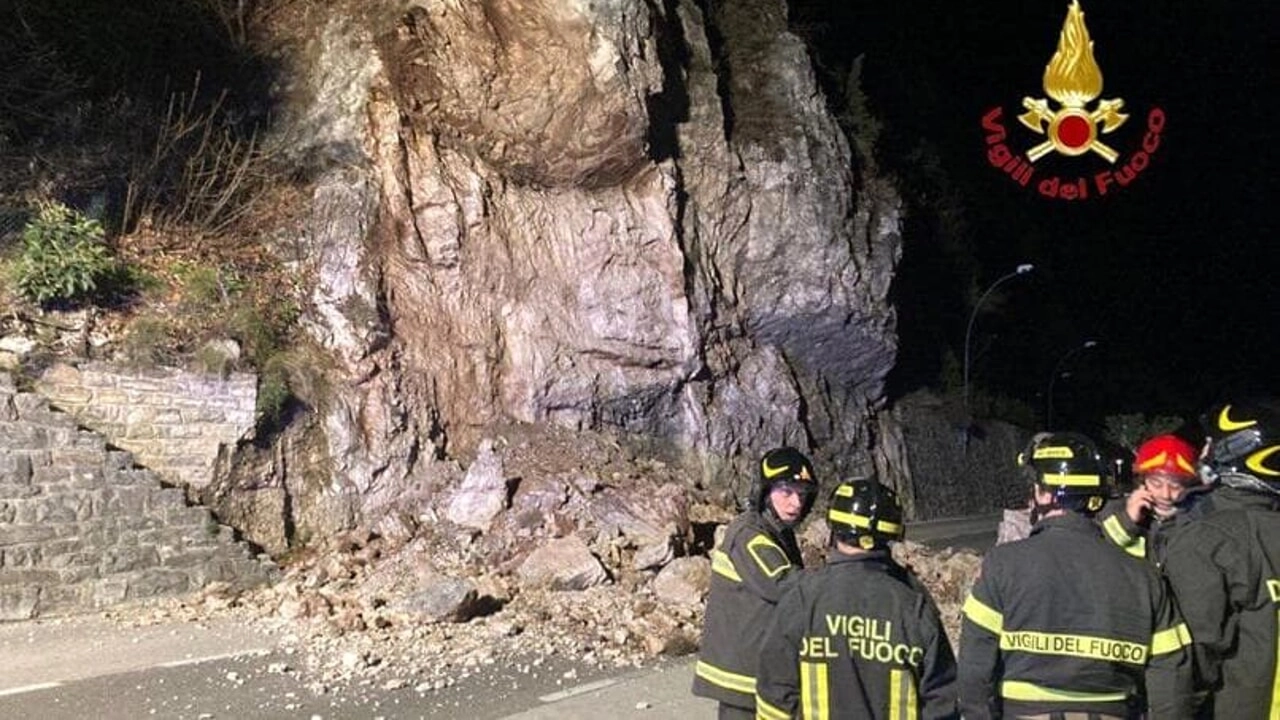 Frana a Limone (Foto vigili del fuoco)