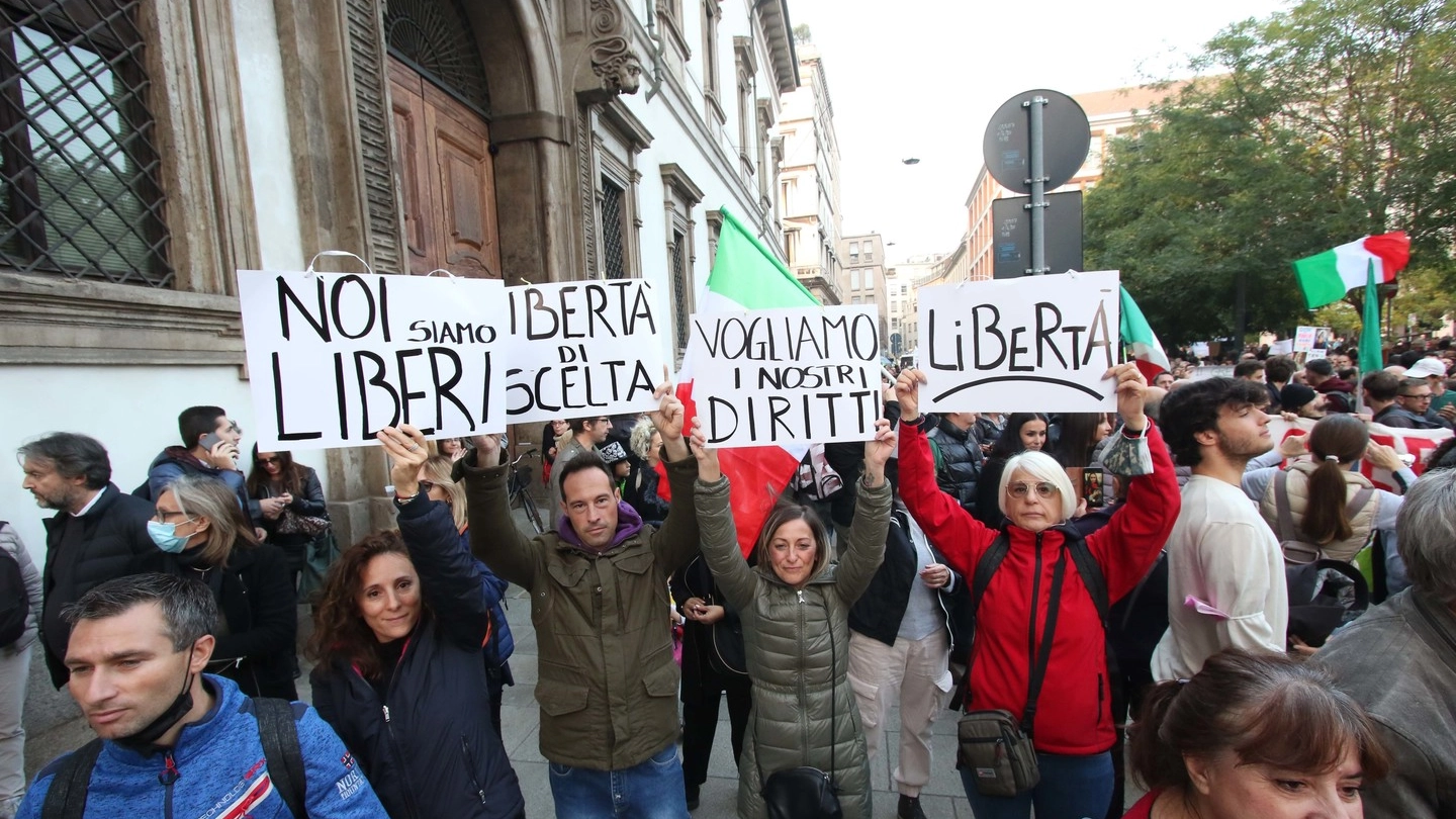 La protesta a Milano