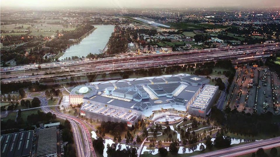 Il rendering del centro commerciale Westfiled 