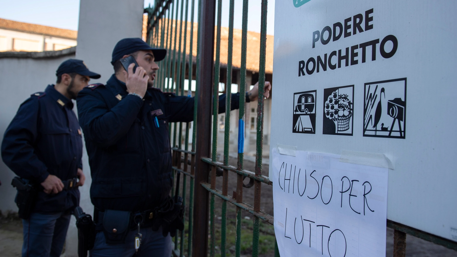 La polizia al Podere Ronchetto