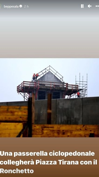 Frame story Instagram del sindaco Giuseppe Sala