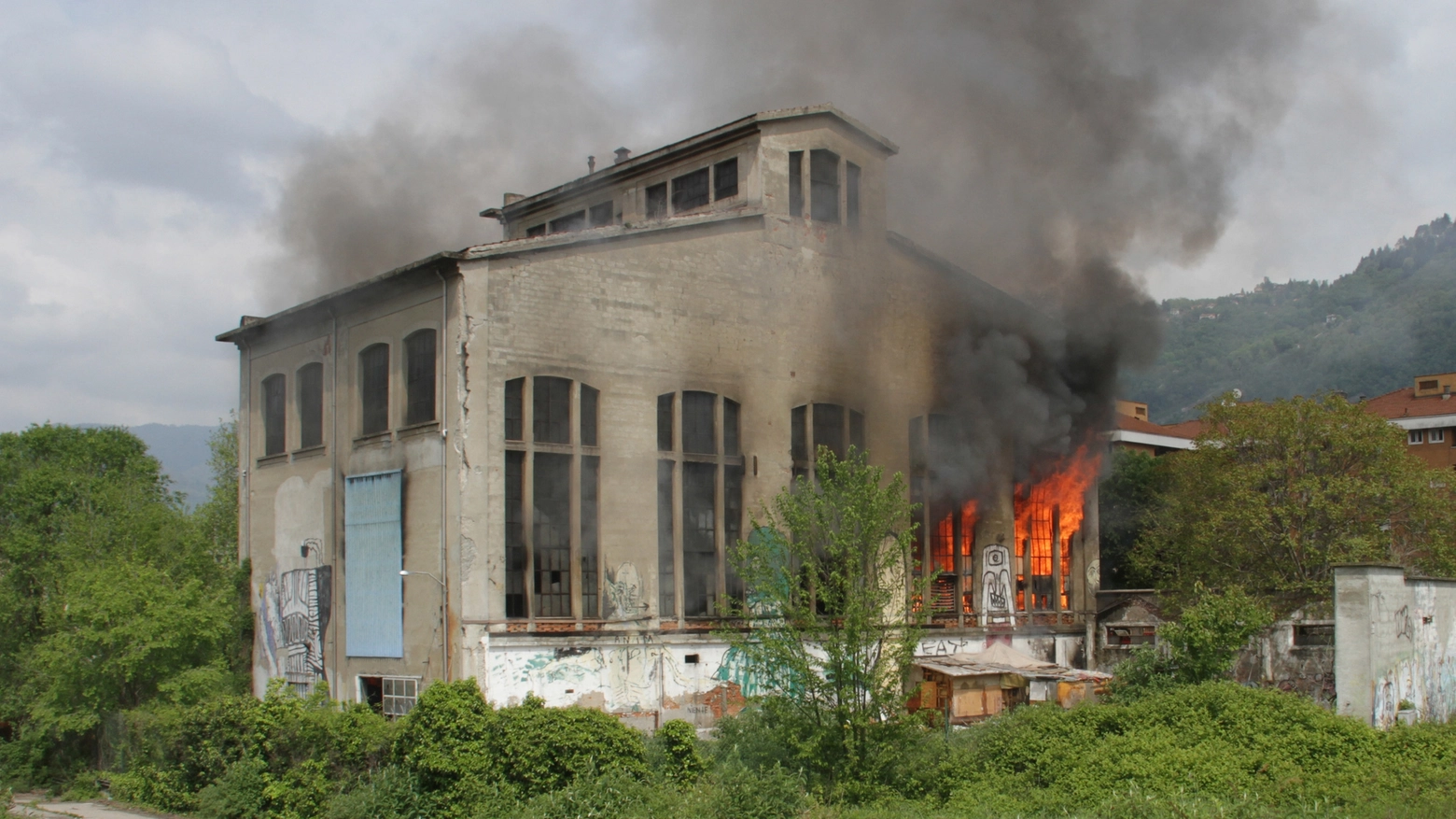 L'incendio nell'edificio