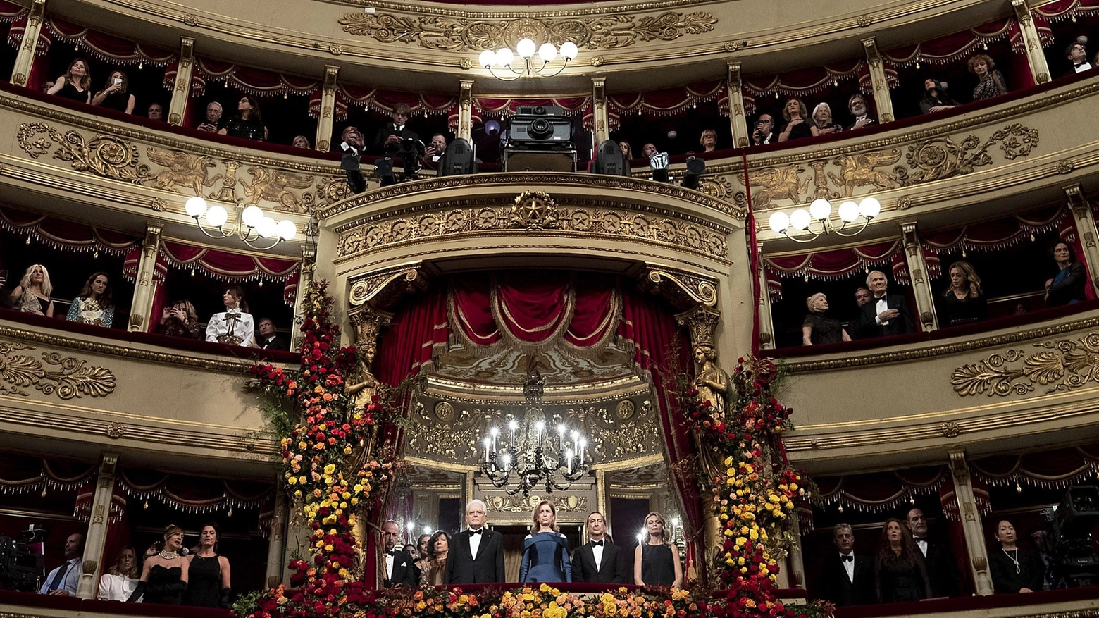 Il presidente Sergio Mattarella alla Prima della Scala