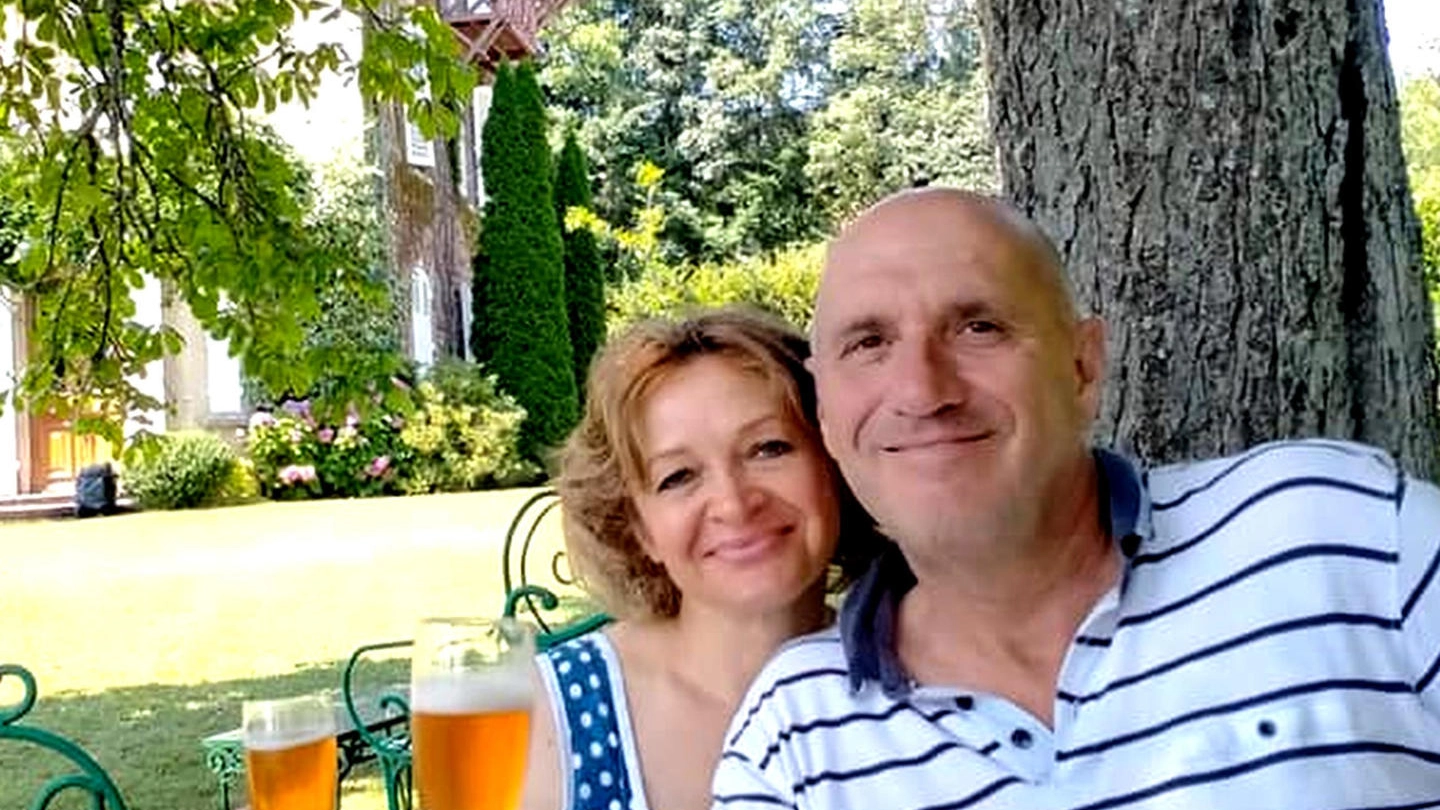 Claudio Carminati con la moglie Anya Bozhkova Claudio Carminati con la moglie Anya Bozhkova