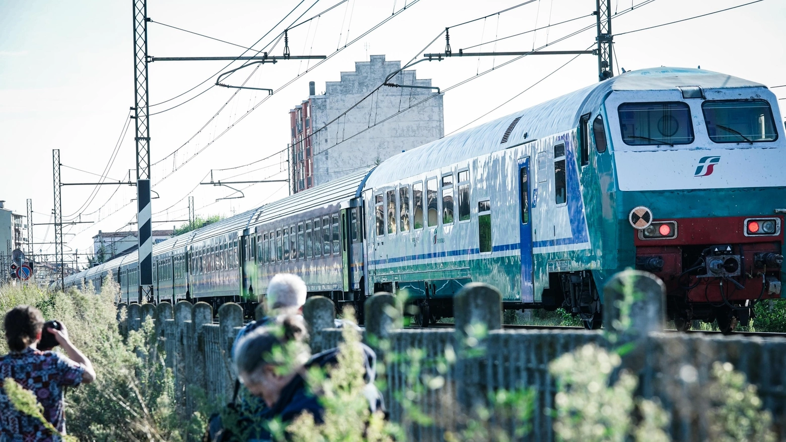 Il treno che ha travolto e ucciso i cinque operai