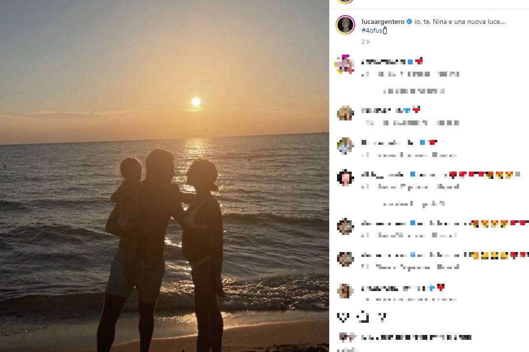 Luca Argentero con la moglie Cristina Marino e la figlia Nina Speranza (Foto Instagram)