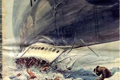 Il disastro del dirigibile Italia in un'illustrazione dell'epoca
