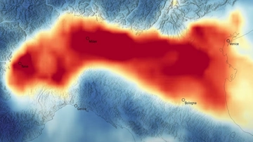 Allarme Pm10 il Lombardia: il video choc del “respiro” dello smog visto dal satellite
