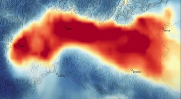 Allarme Pm10 il Lombardia: il video choc del “respiro” dello smog visto dal satellite