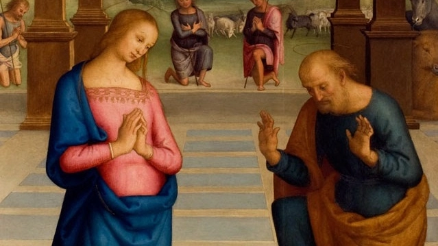 “L’Adorazione dei pastori” dipinta nel 1502 dal Perugino
