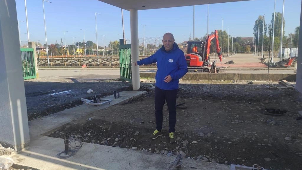 Sopralluogo nel cantiere. Fiera agricola zootecnica. È corsa contro il tempo Sopralluogo nel cantiere. Fiera agricola zootecnica. È corsa contro il tempo