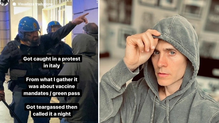 Jared Leto ha documentato gli scontri sul suo profilo Instagram
