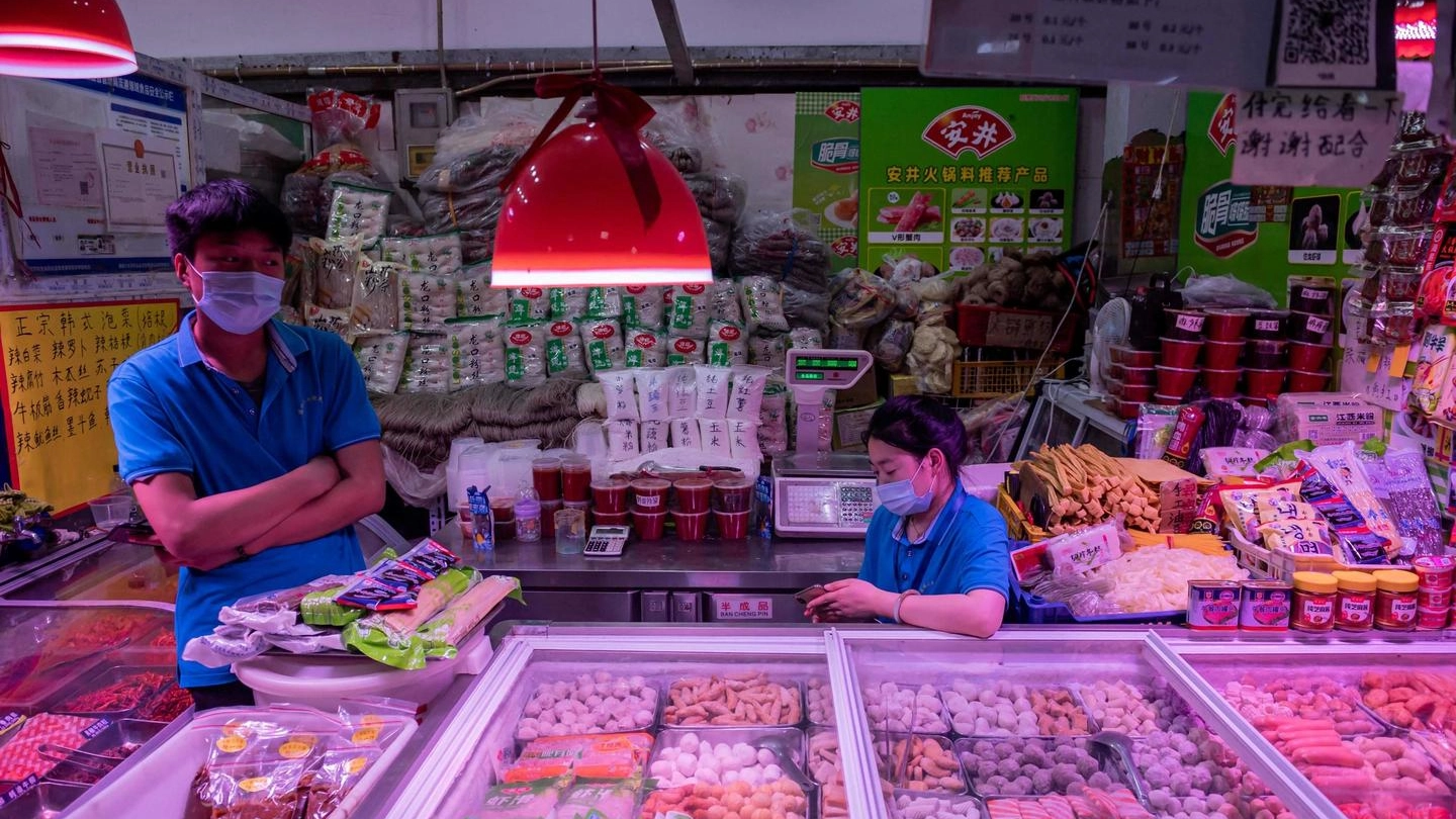 Il mercato di Huanan a Wuhan da dove sarebbe partita la pandemia