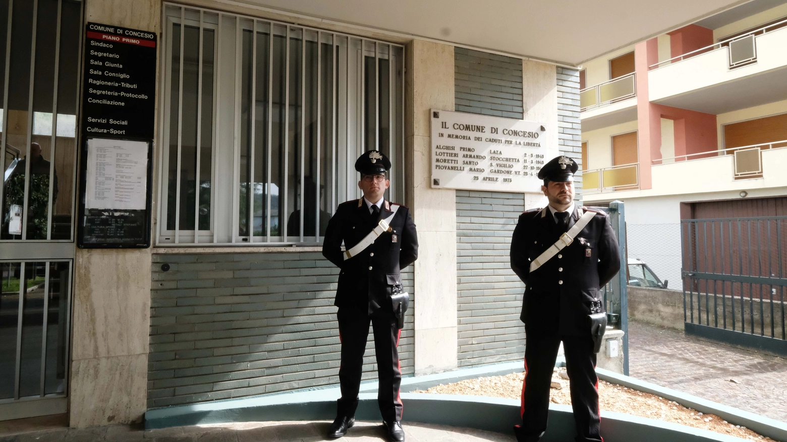 I carabinieri in Comune a Concesio