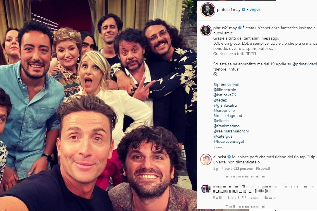 Il post di Pintus (Instagram)