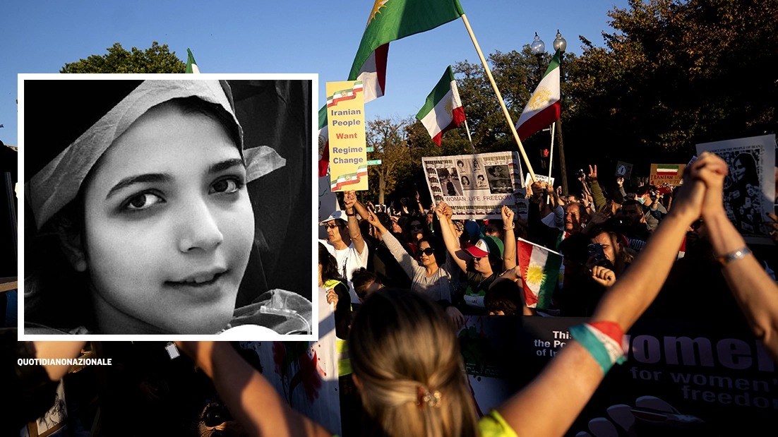 Nel riquadro Asra Panahi, la studentessa iraniana uccisa