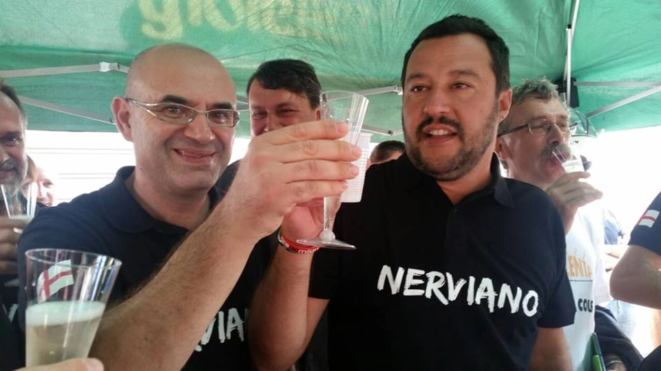 Salvini col sindaco Massimo Cozzi