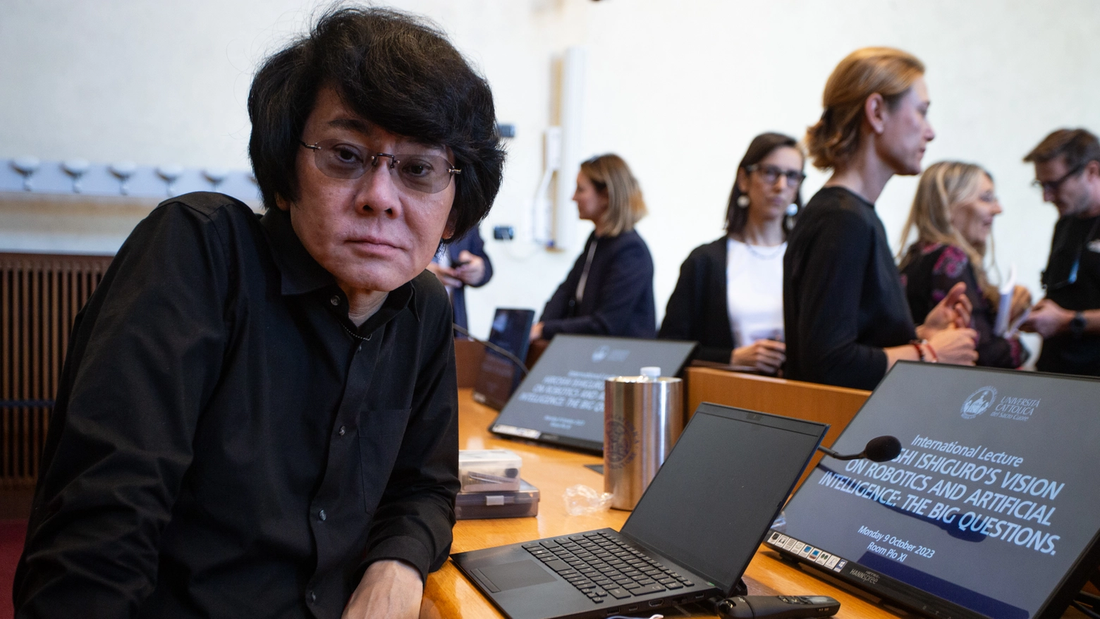 Hiroshi Ishiguro all'Università Cattolica del Sacro Cuore