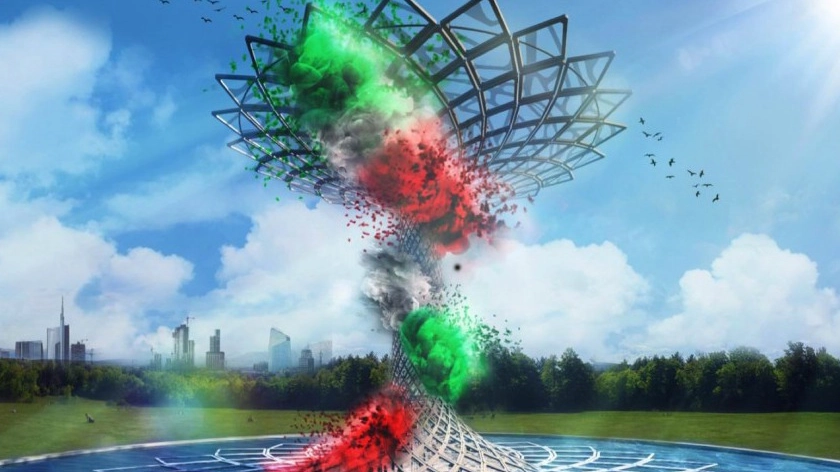 Il bozzetto dell’Albero della vita ideato dal regista Marco Balich Il bozzetto dell’Albero della vita ideato dal regista Marco Balich