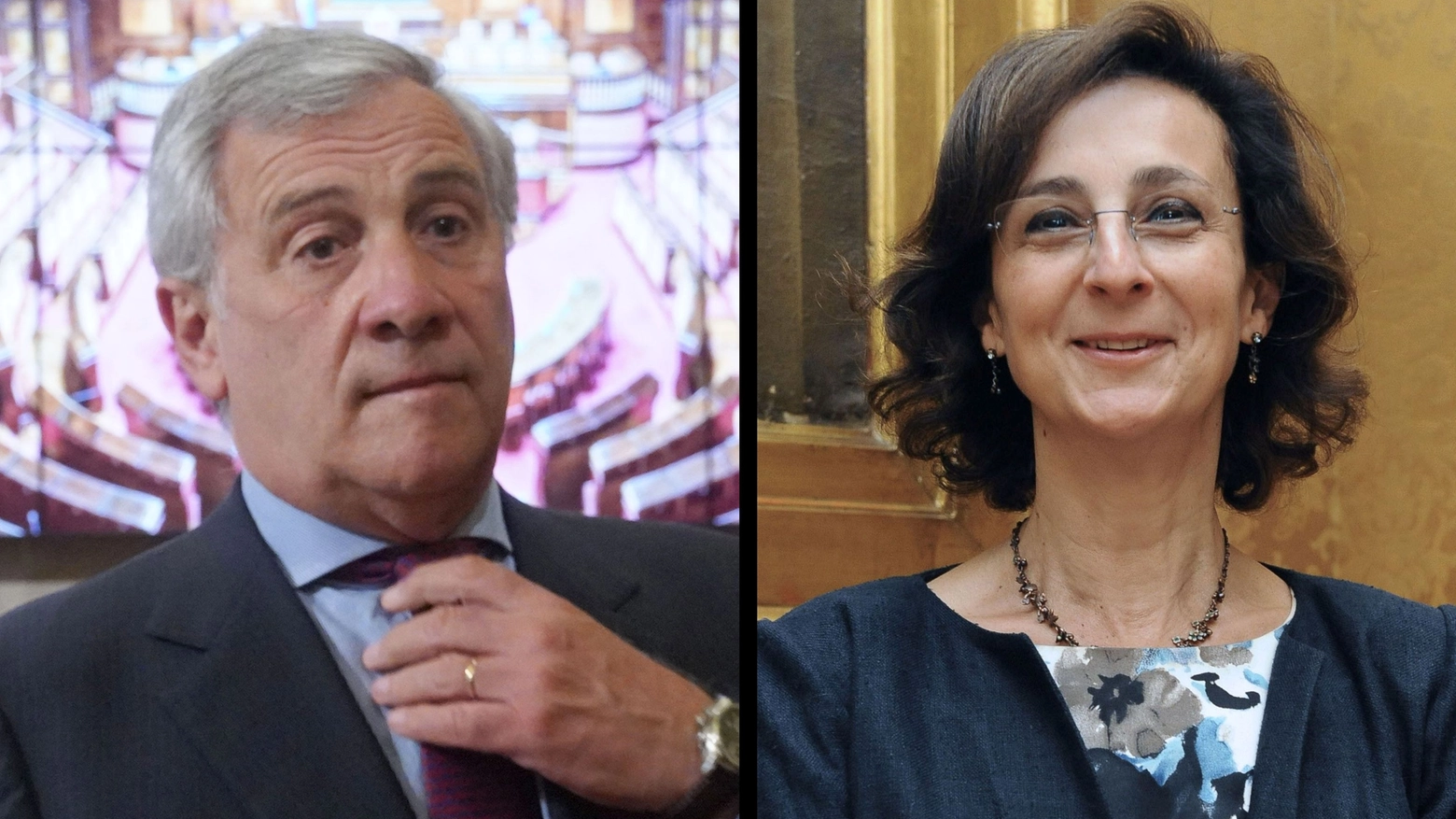 Antonio Tajani e Marta Cartabia (ImagoE)