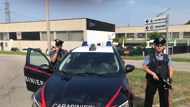 I carabinieri di Tavazzano impegnati nelle indagini